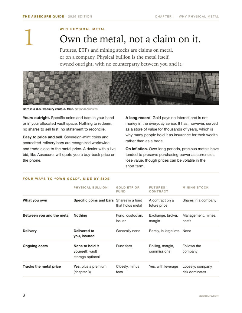 Chapter 1 of the guide: Own the metal, not a claim on it