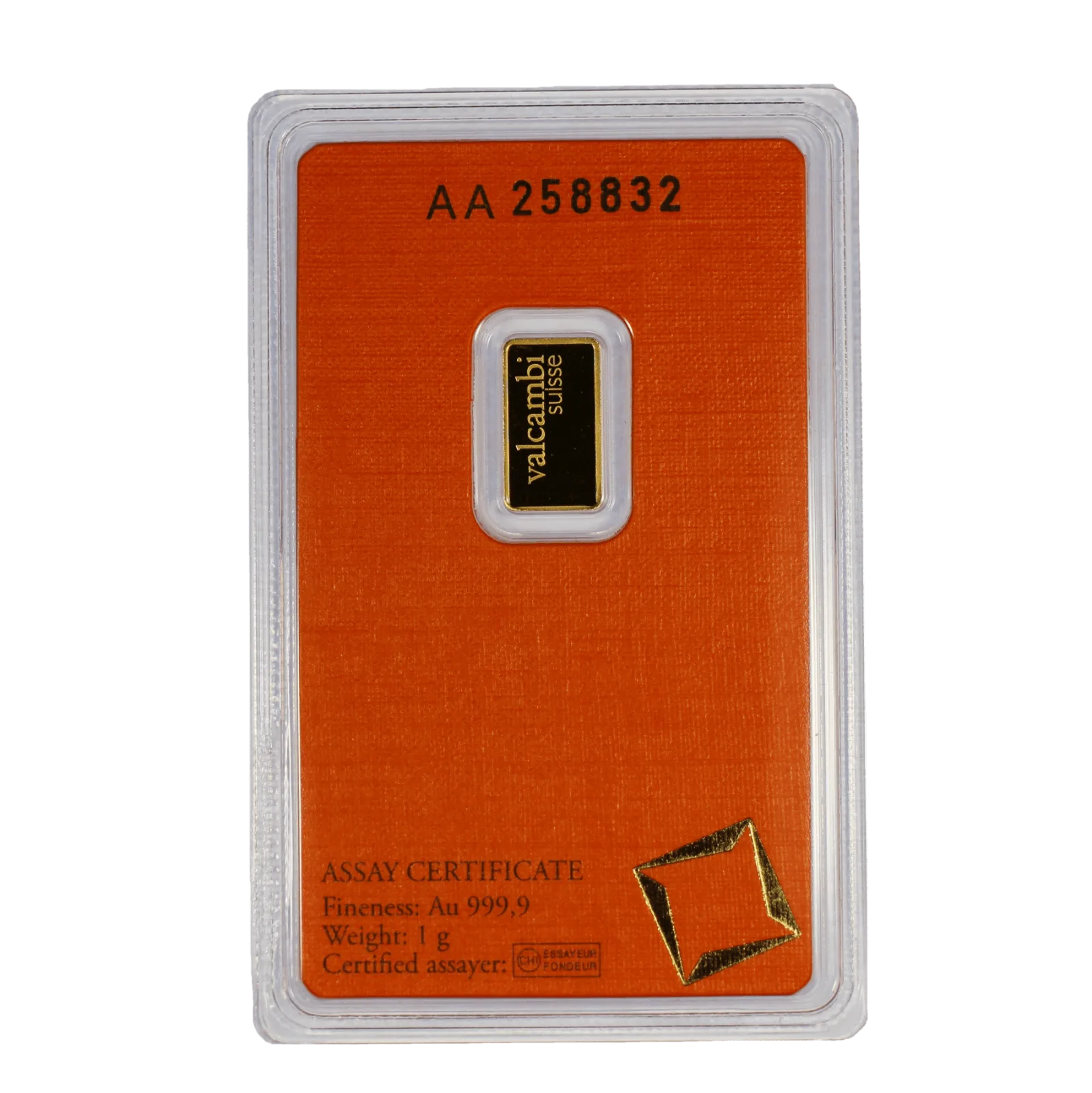 1 Gram Valcambi Gold Bar