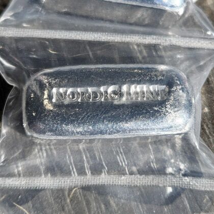 Nordic Mint 1 oz silver bar, NORDIC MINT side