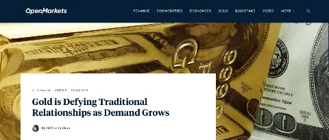 Peter Thomas on CME Group OpenMarkets: Gold is defying traditional relationships as demand grows