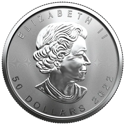 1 oz Canadian Silver Maple Leaf Coins (Tube of 25)